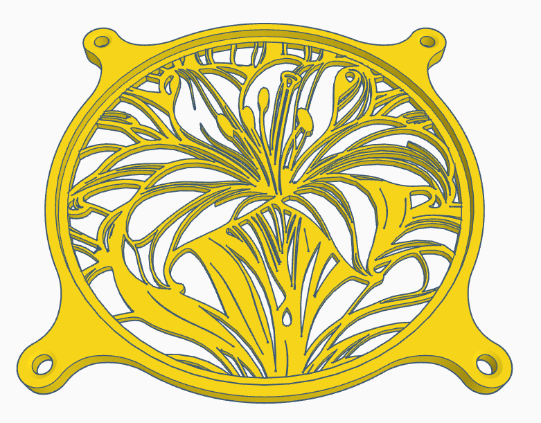 Fan cover: Blooming lily (120 mm)