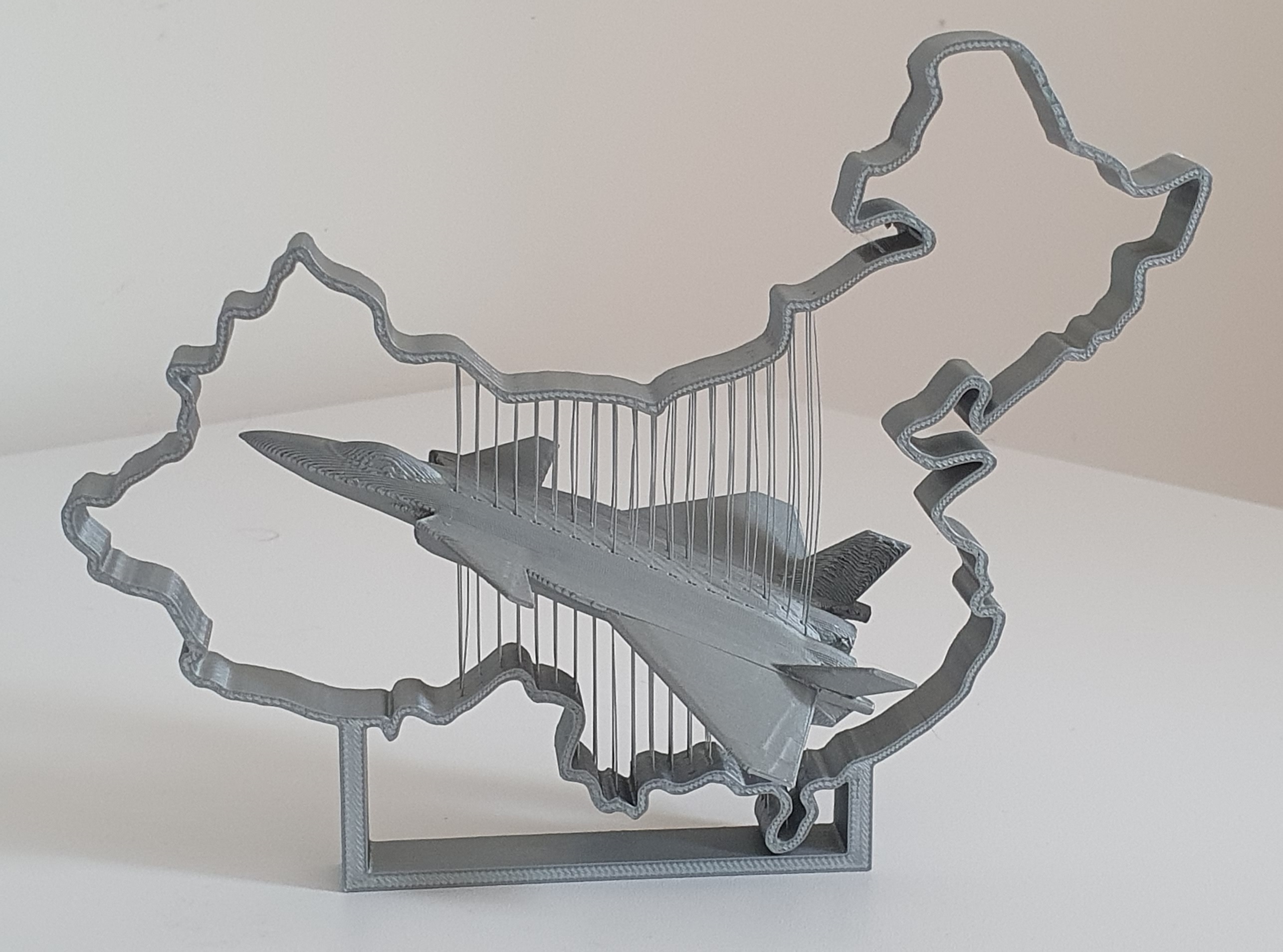 China Chengdu J-20 - String Art - 歼-20