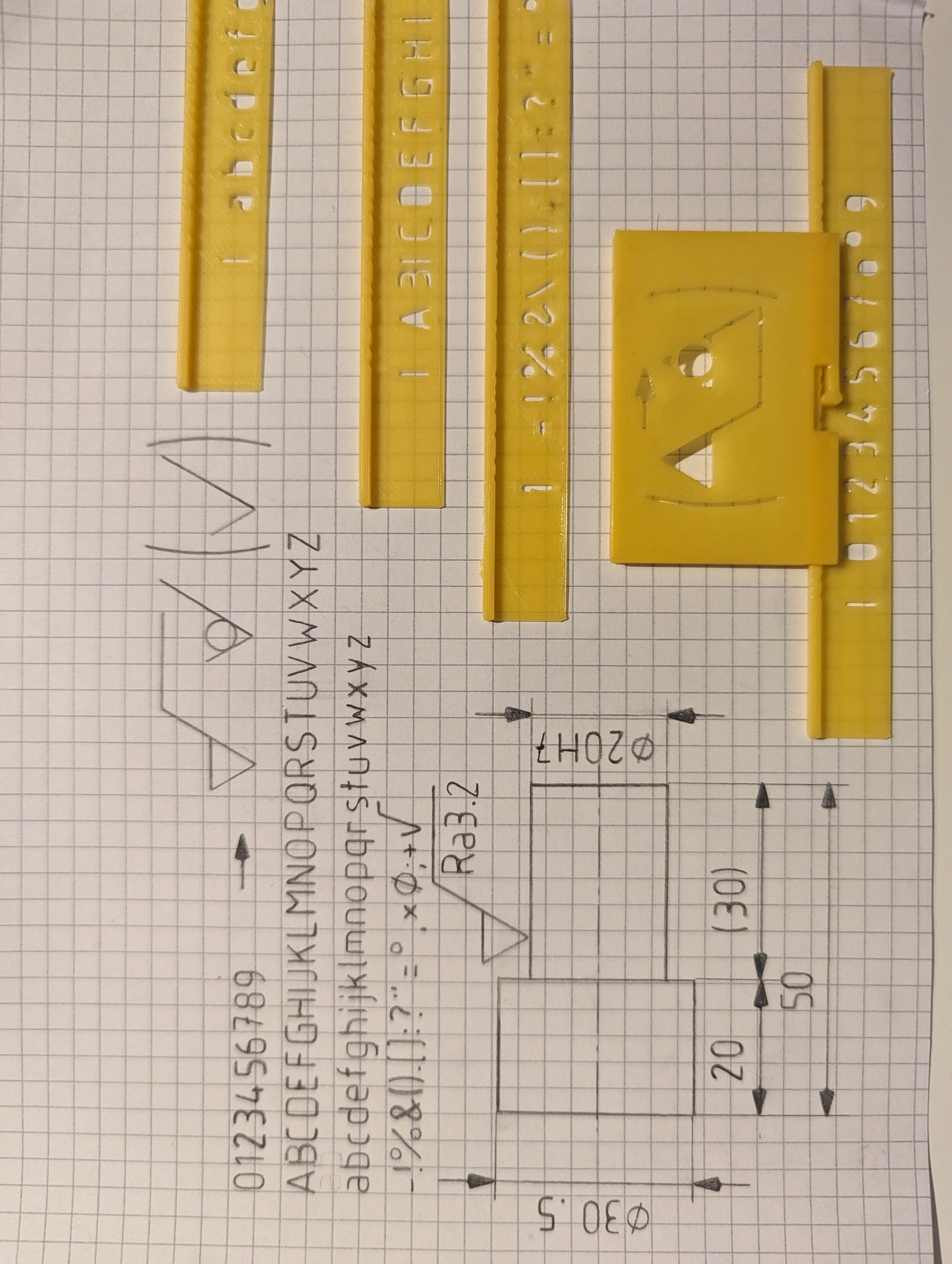Stencil for technical drawings