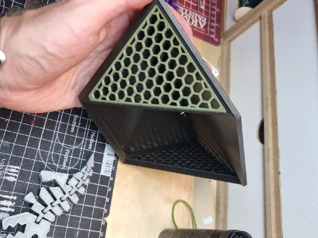 Floating Honeycomb Display Shelves - Solidt back for double adhesive tape.