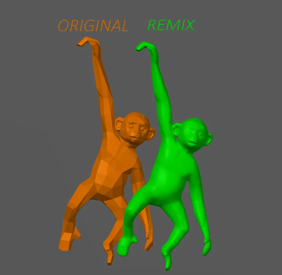 Monkey Hi-res Remix. by jakub | Download free STL model | Printables.com