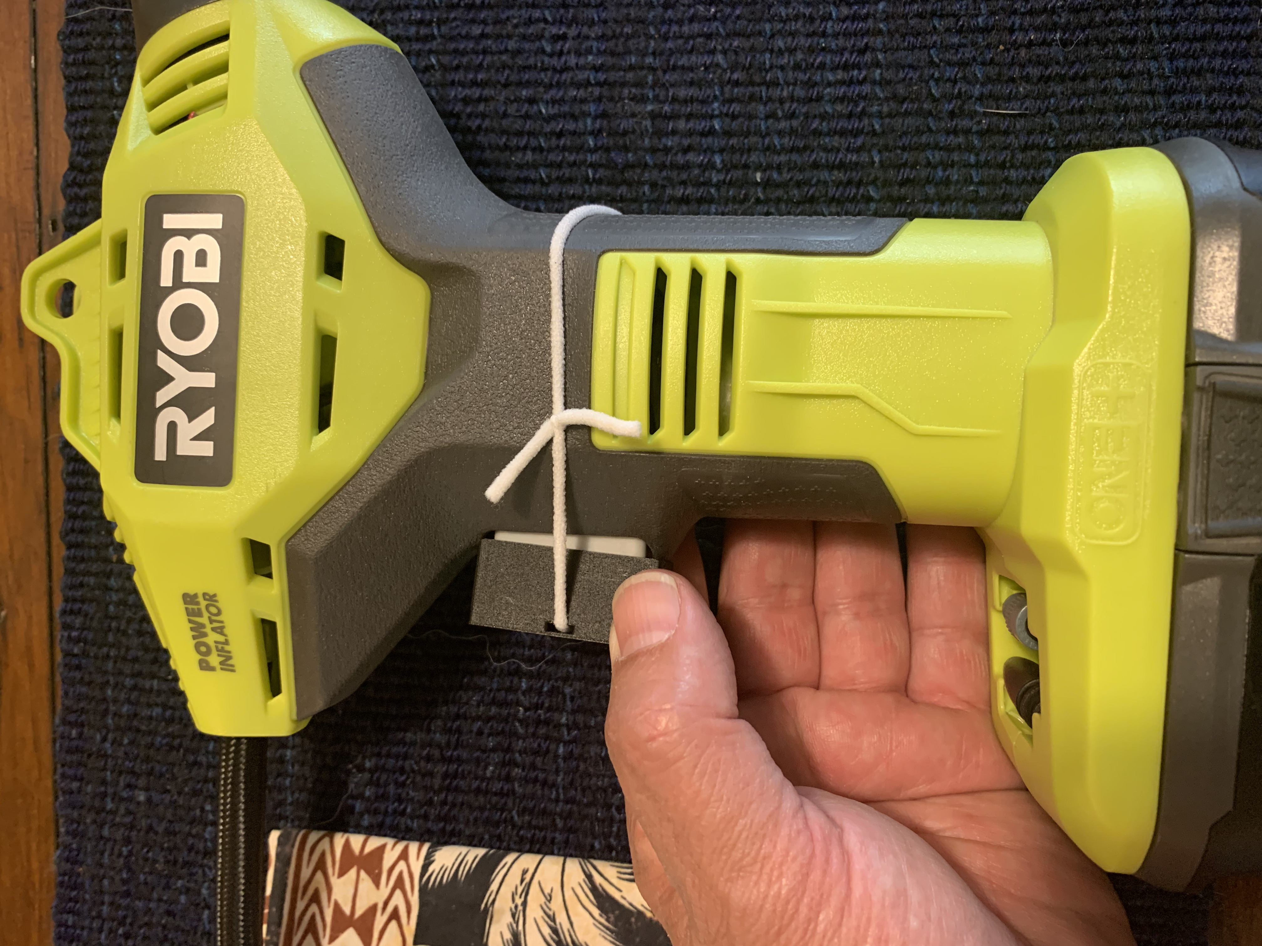 Ryobi inflater trigger guard