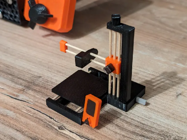 Prusa MINI+ model / miniature with toothpicks