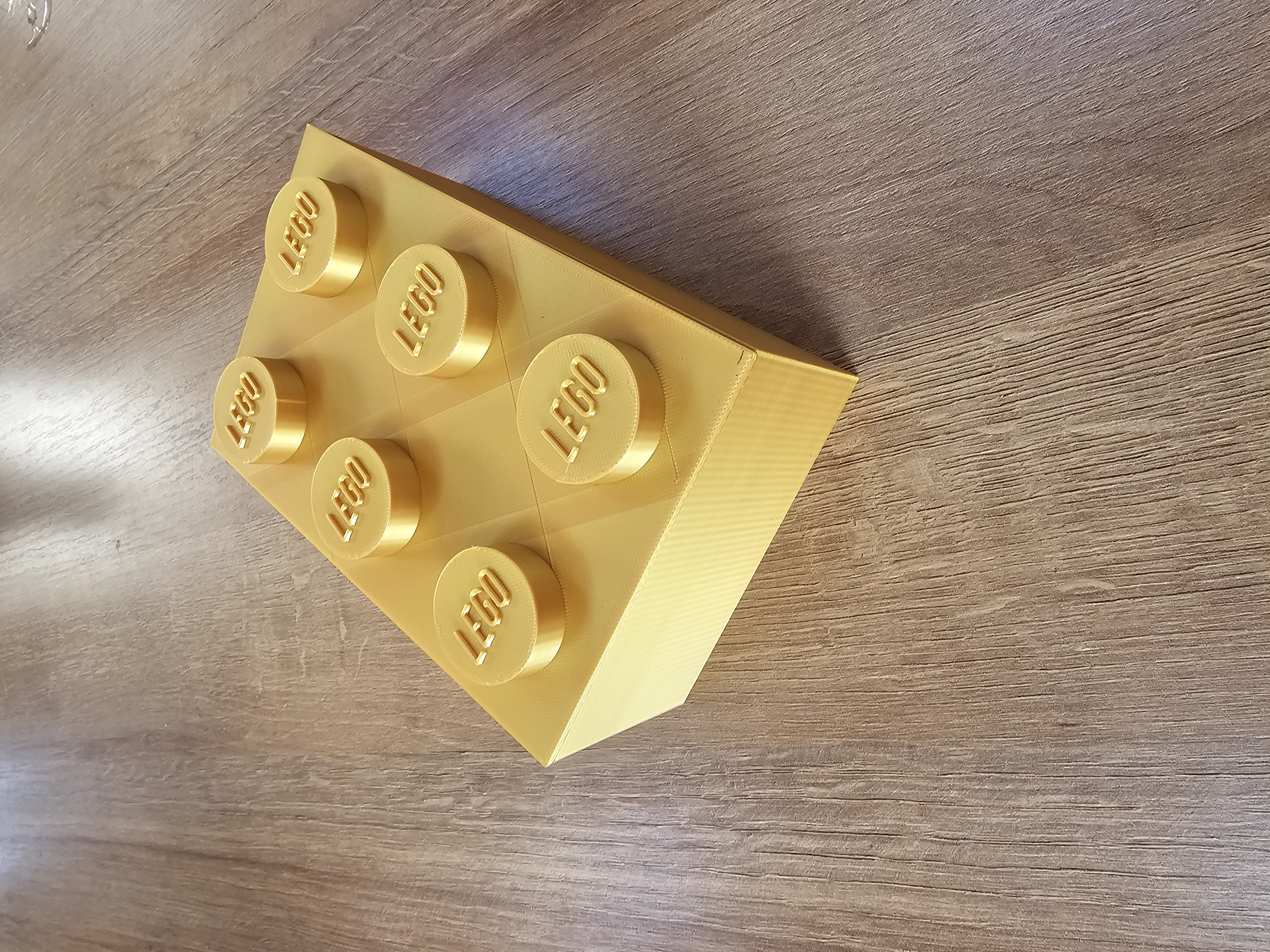Golden lego brick storage