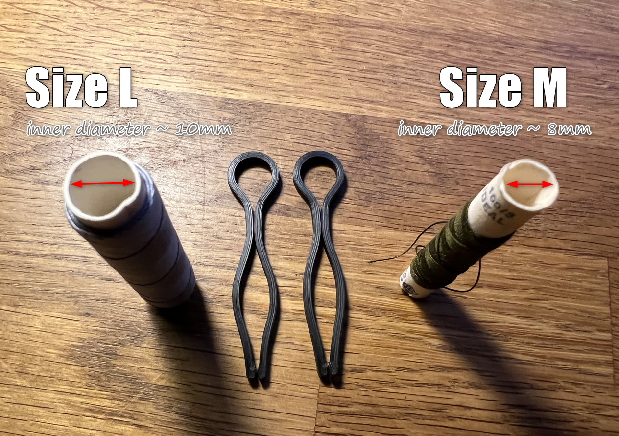 Sewing machine spool & bobbin clip {Fadenrollen Klipp} [V2] (size:= M; L) // more powerful inner clip effekt
