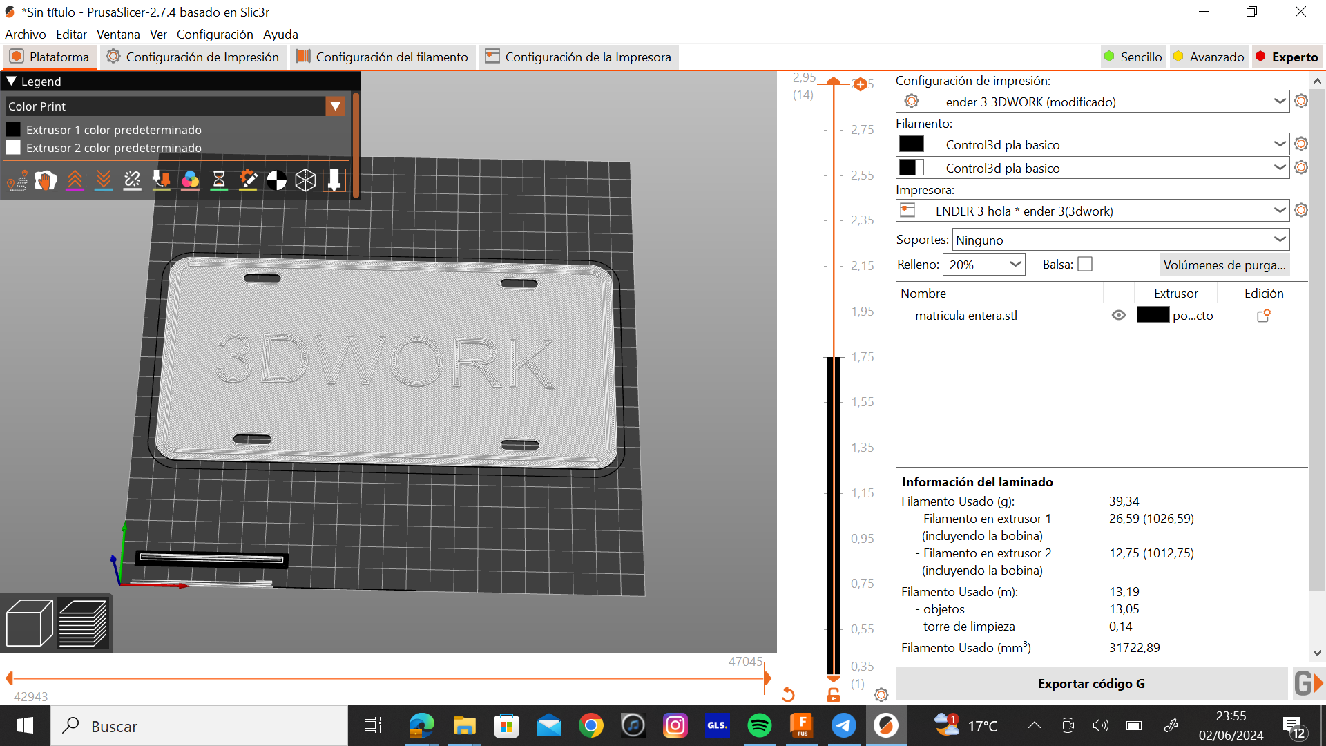 matricula @3dwork