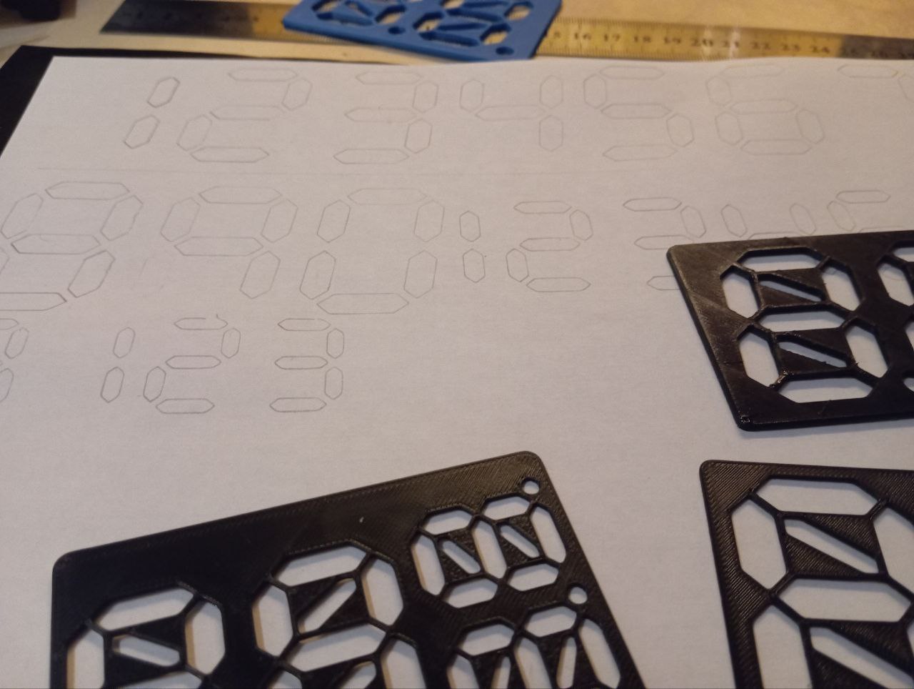 Number & Alphabet Stencil Cards by Moixo Download free STL model