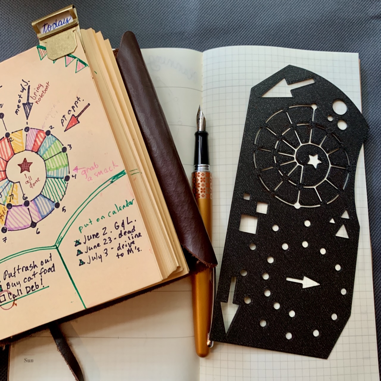 Spiral Time Tracker Template for bullet journals, etc. by litlnemo ...