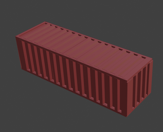 Miniatura 3 do modelo 3D 32mm Shipping container