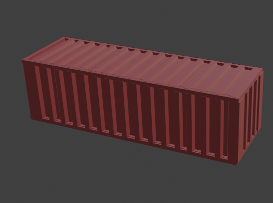Miniatura 5 do modelo 3D 32mm Shipping container