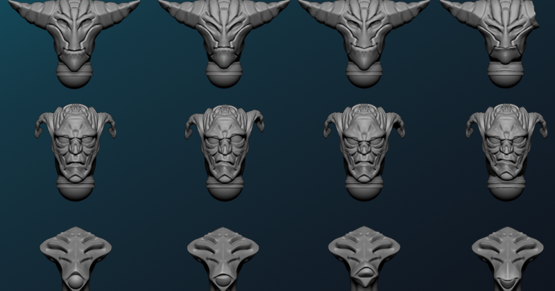 Alien Heads Volume 1 by Nyverdale Tabletop | Download free STL model ...