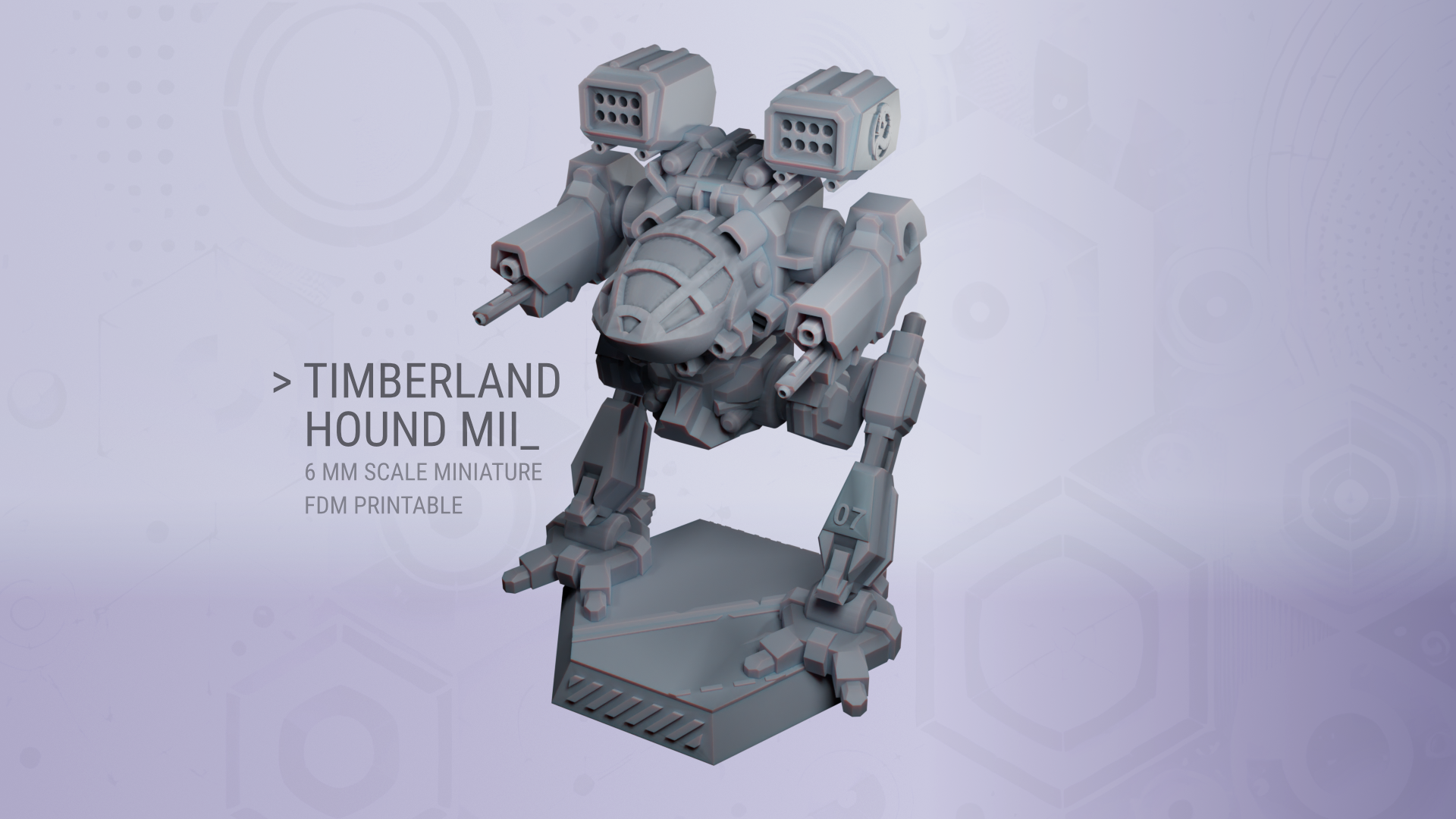 Timberland Hound II for 6 mm Scale Wargames - FDM Printable Without Supports
