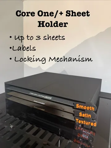 Core One\+ Print Sheet Holder (Label and Lock Mechanism!)