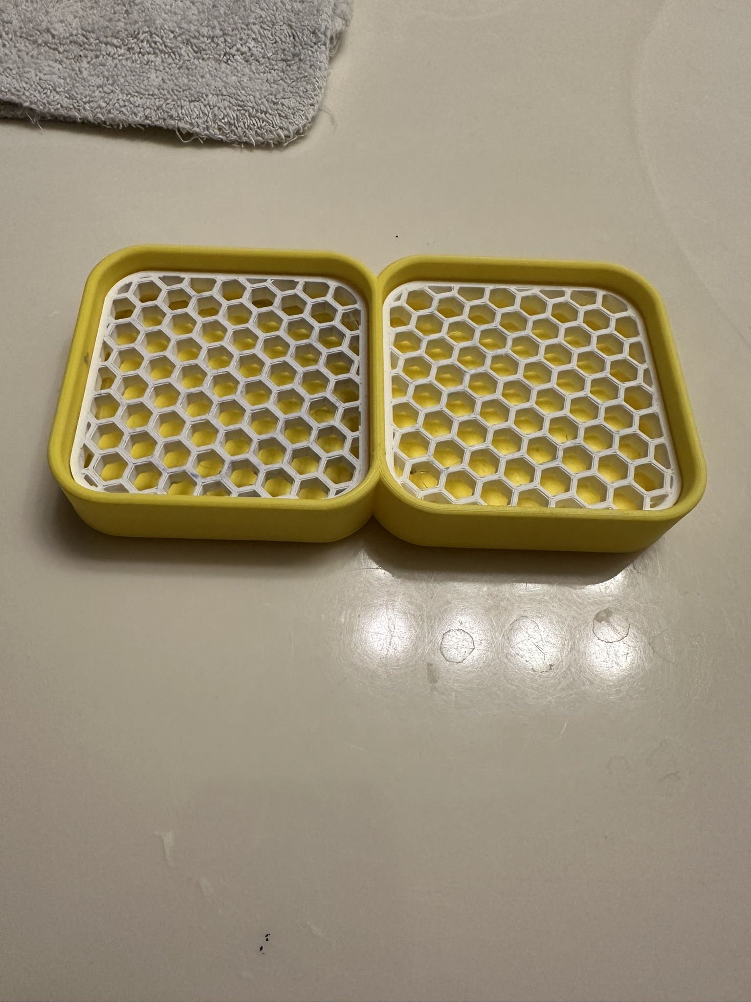Dual Soap Dish with infill pattern trays