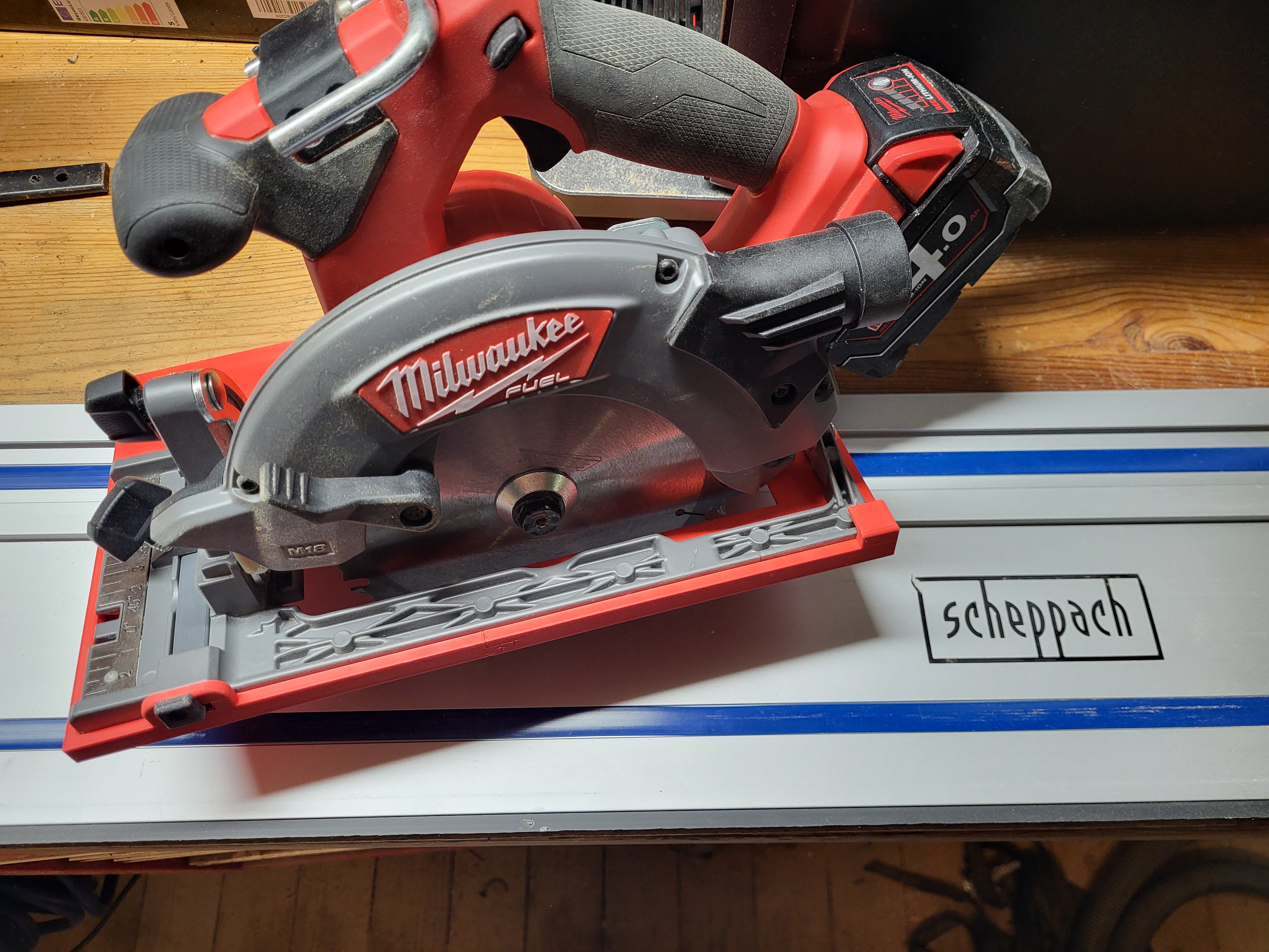 Guide Rail Base for Milwaukee M18 CCS55‑0 (Fits Scheppach Guide Rail)