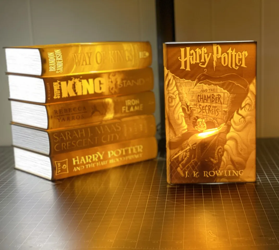 洋書 Harry Potter 3d book Lithophane Books (Harry Potter Book 2) by MeasureOnce | Download