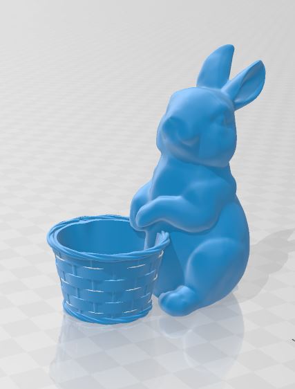 Miniatura 2 do modelo 3D Easter Rabbit with Basket