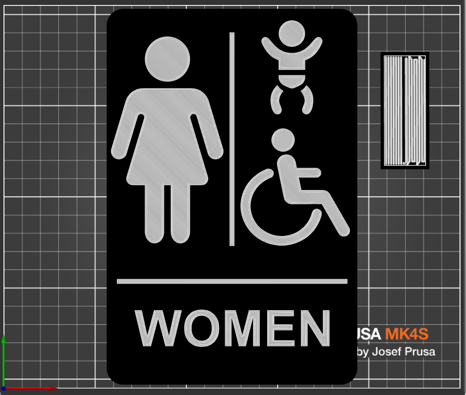 Restroom Sign - Women, Accessible with Diaper Changing Station