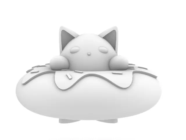 Cat in a Donut