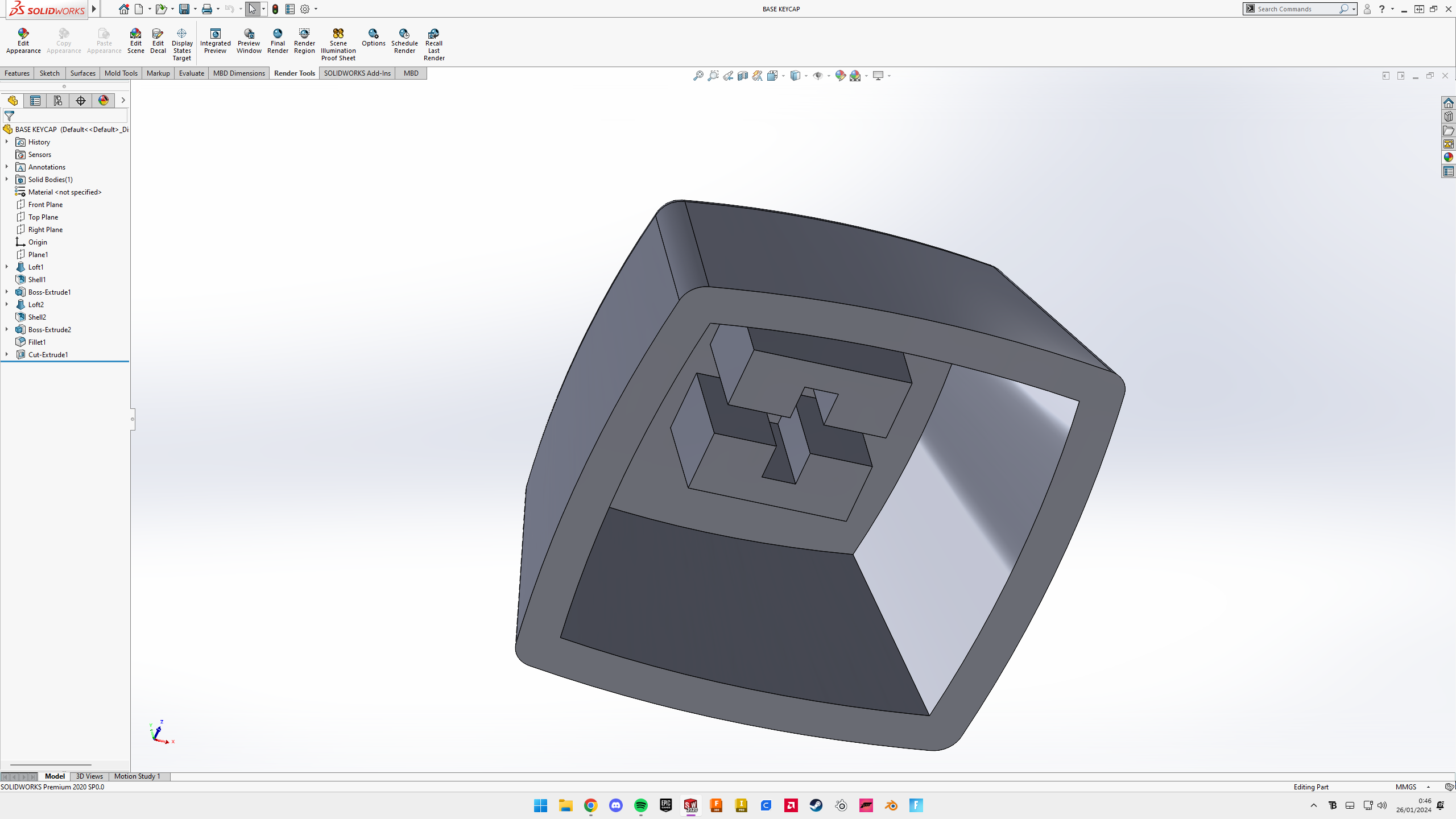 Miniatura 2 do modelo 3D Custom ESC Keycap