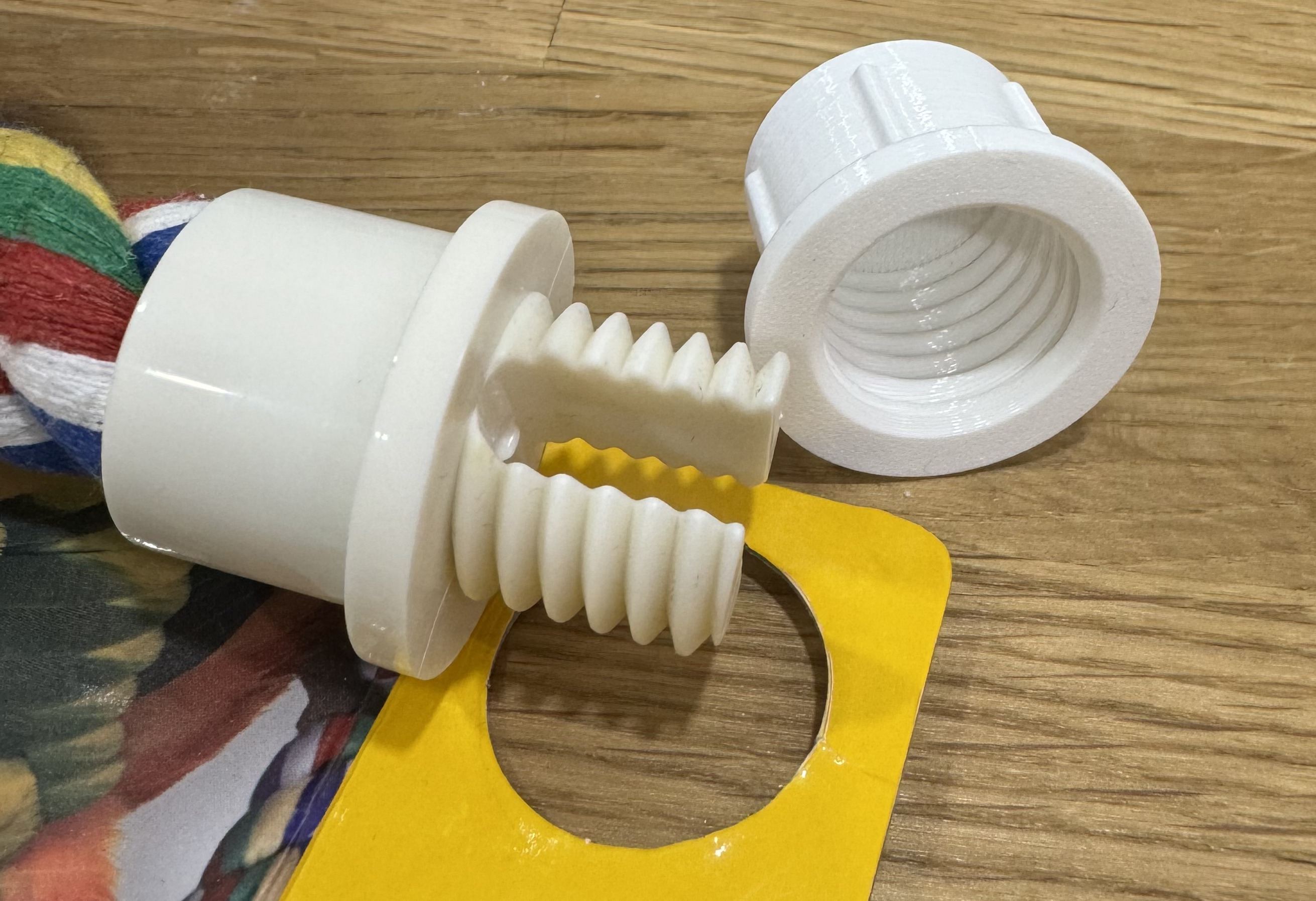 Caps For Ropes Rope Perch Threaded End Cap by krx | Download free STL model ...