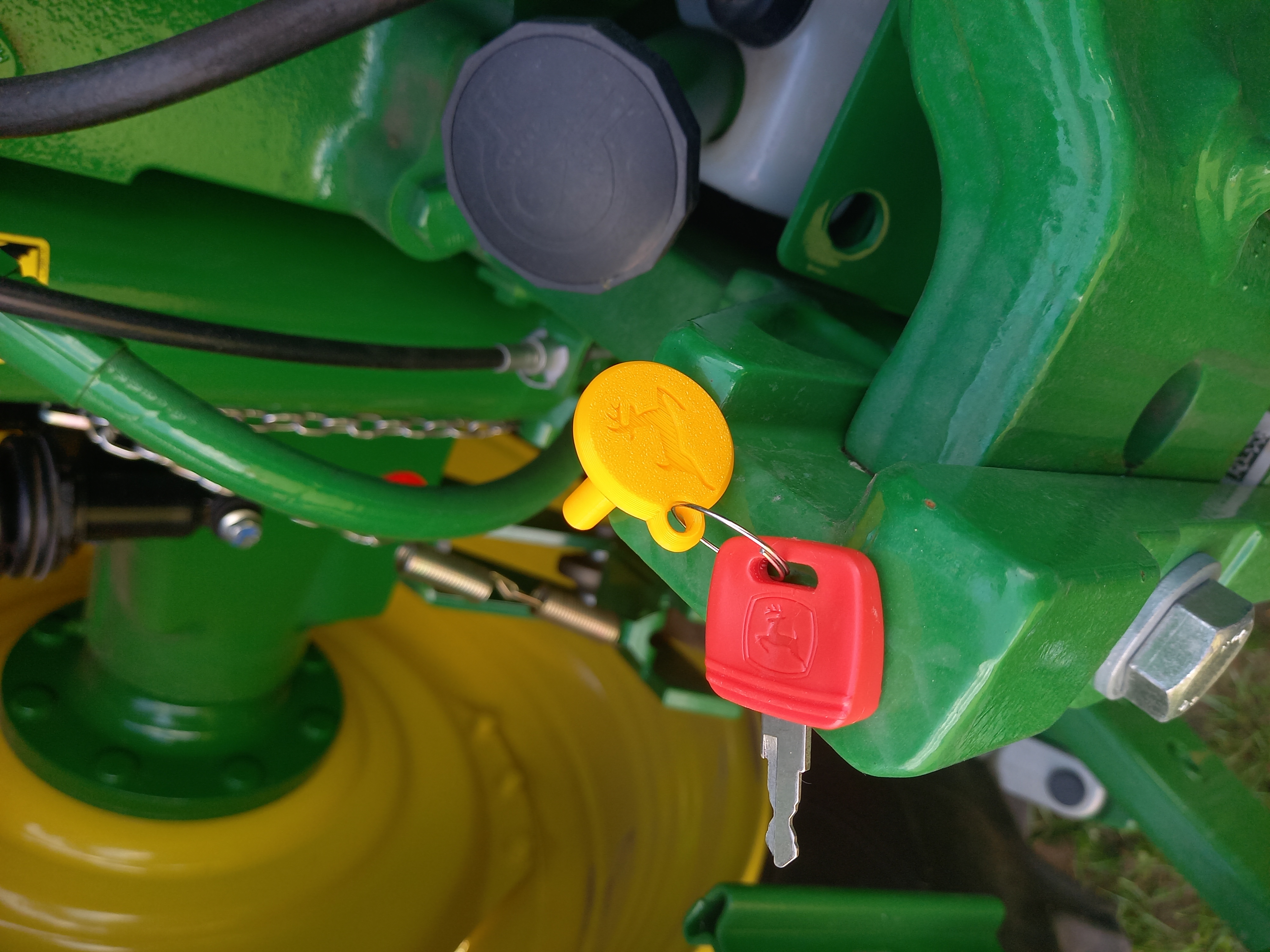 John Deere Hood button keychain 3D model