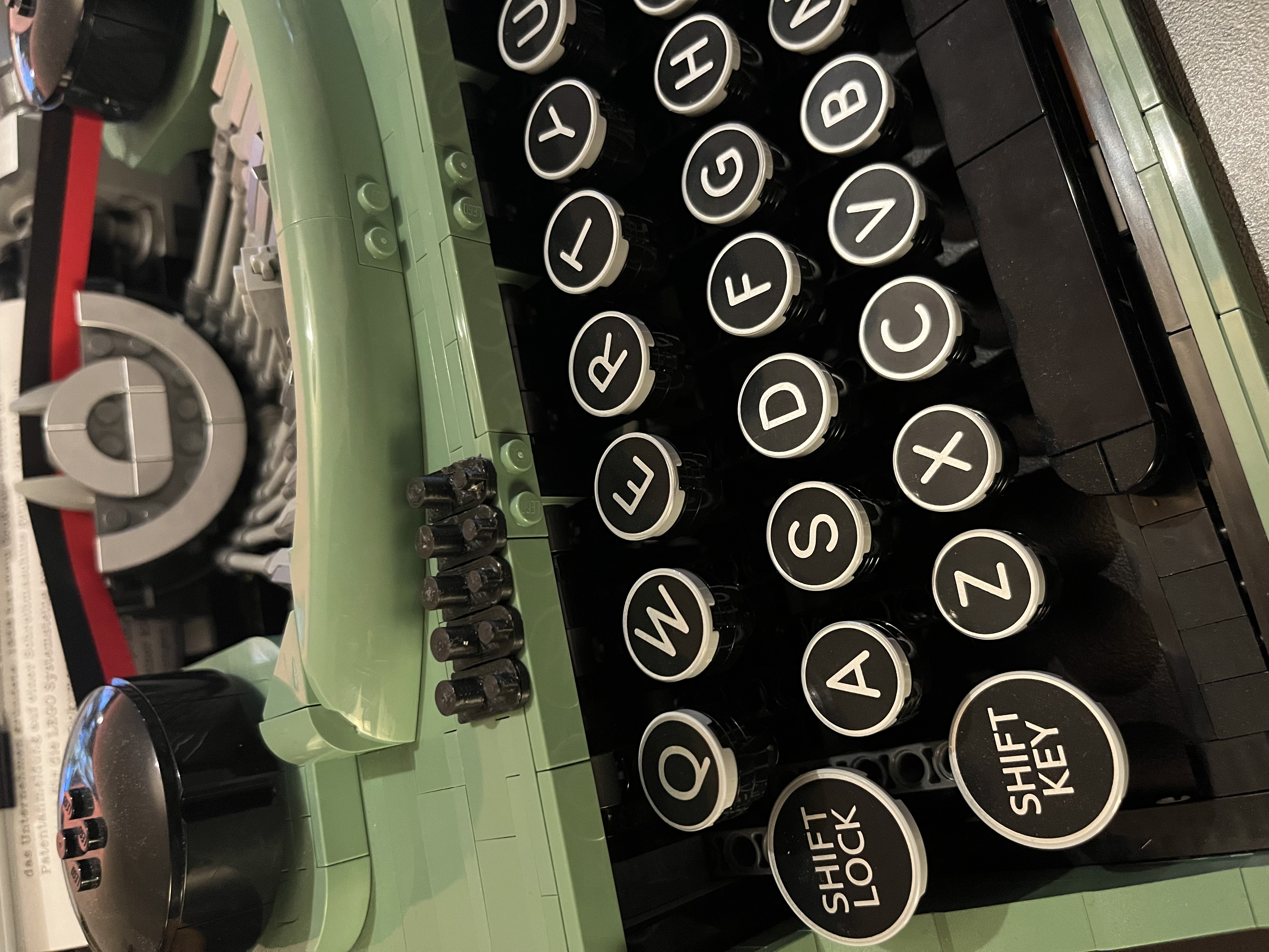LEGO Typewrite rotating keycaps fix