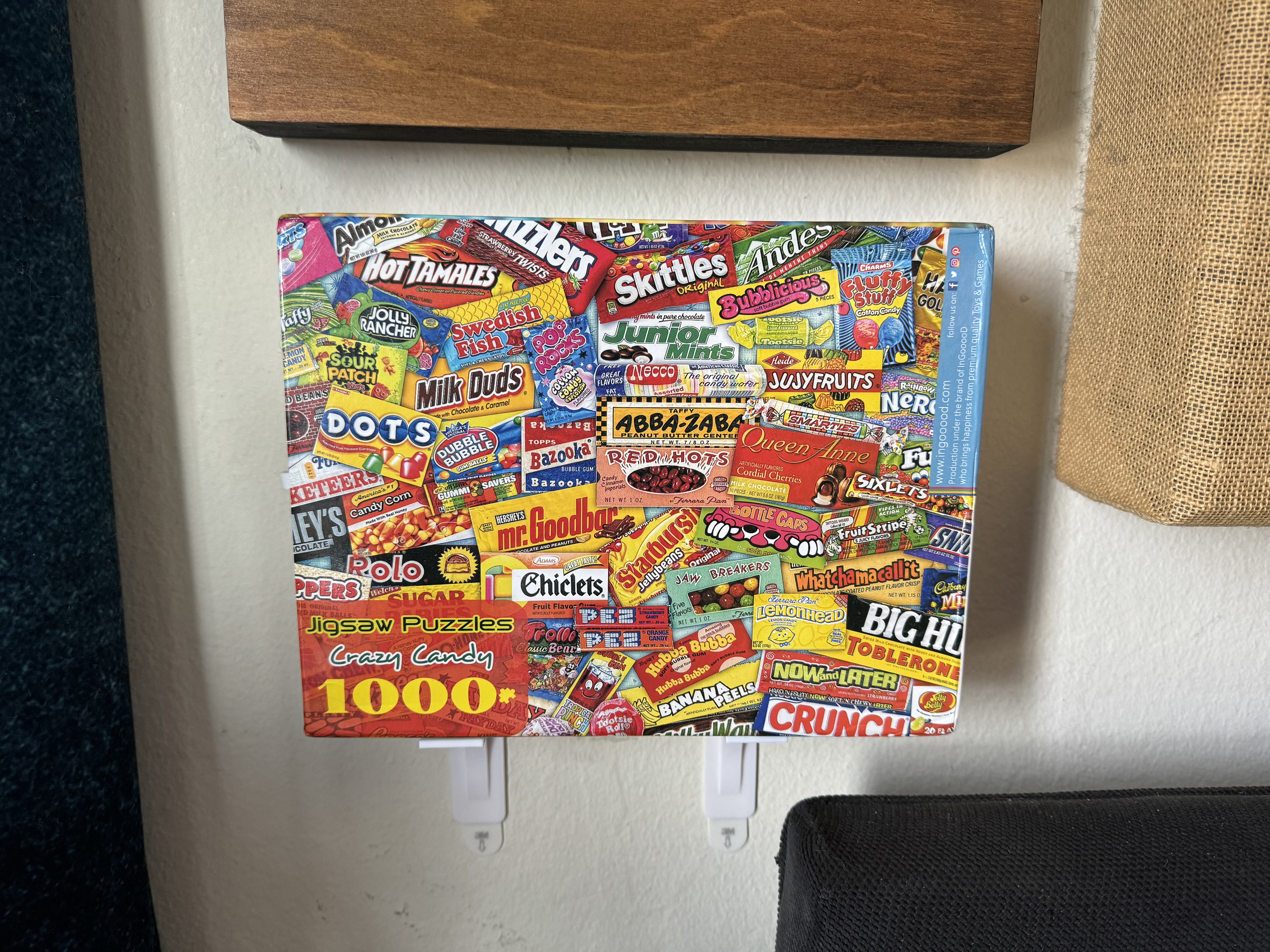 Puzzle Box Shelf (2.5” Depth + Large Command Strips)