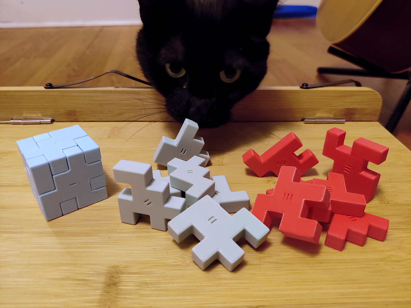 Würfel Cube Puzzles, 3 Difficulties, Enlarged, Labelled, Improved