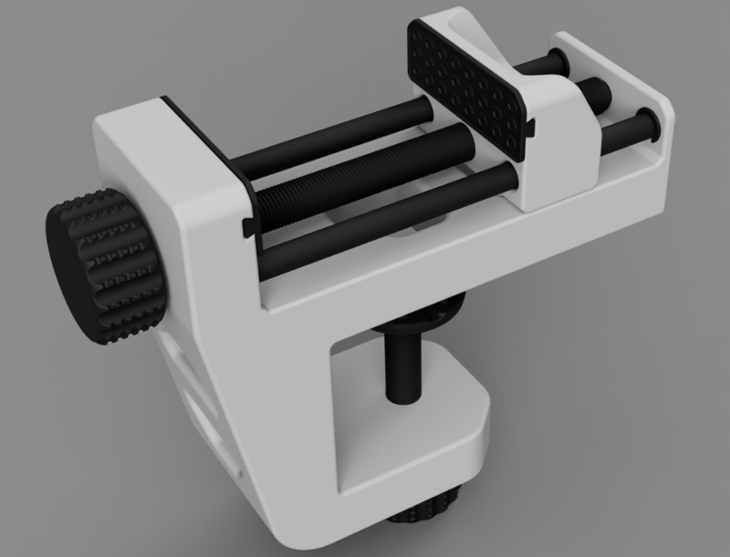 Clamp on Vice- Fully 3D Printed by MuskokaResearch 3D model thumbnail