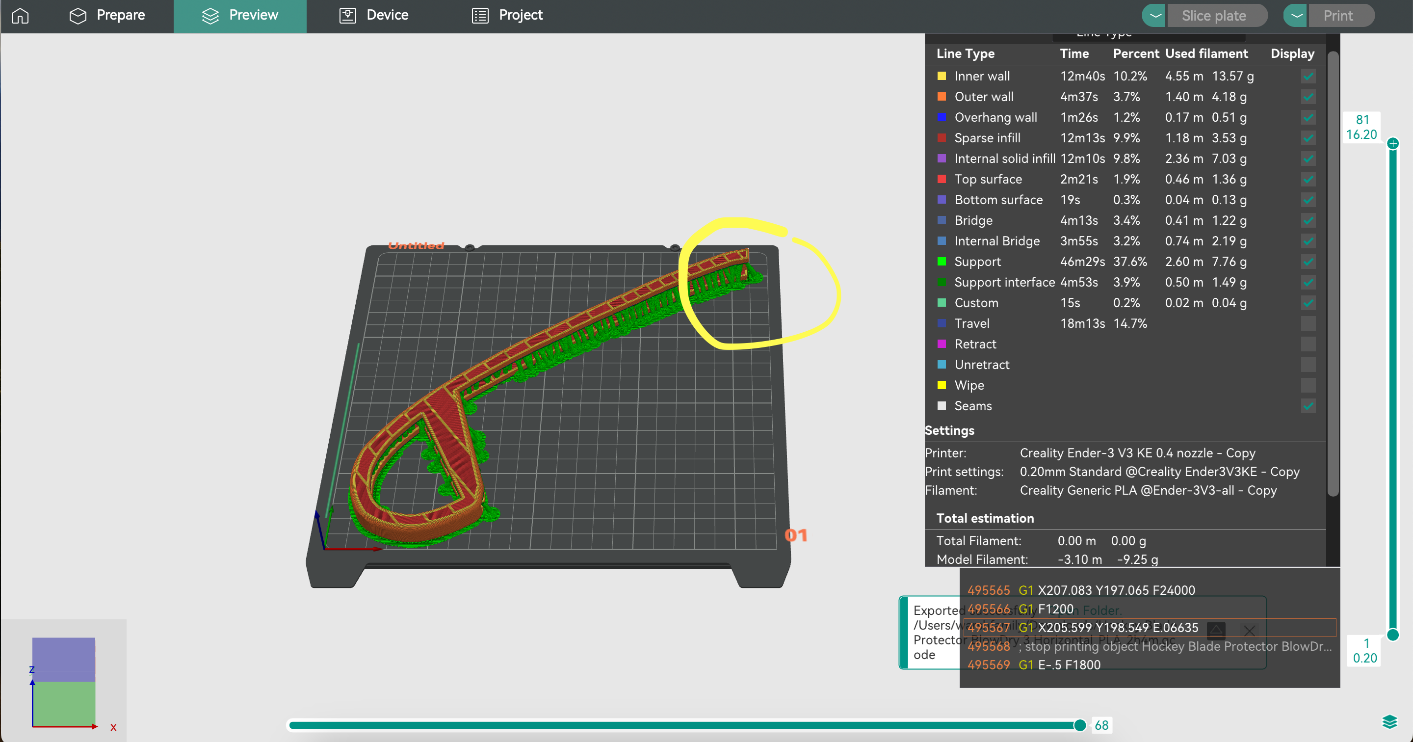 Street/Roller Hockey Stick Blade Protector by Ariel Warsh Download free STL model
