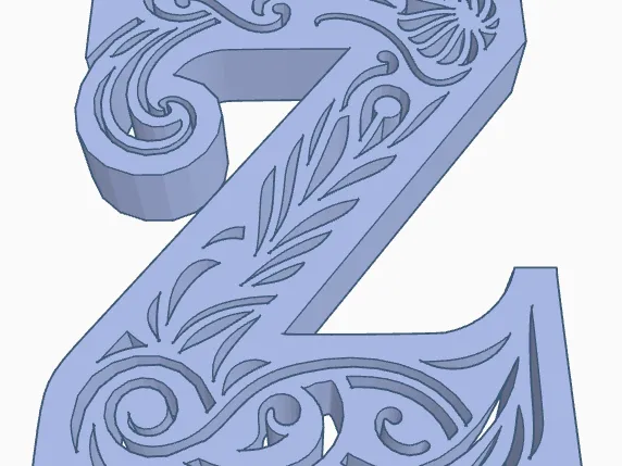 standing initial: letter Z (version 2)