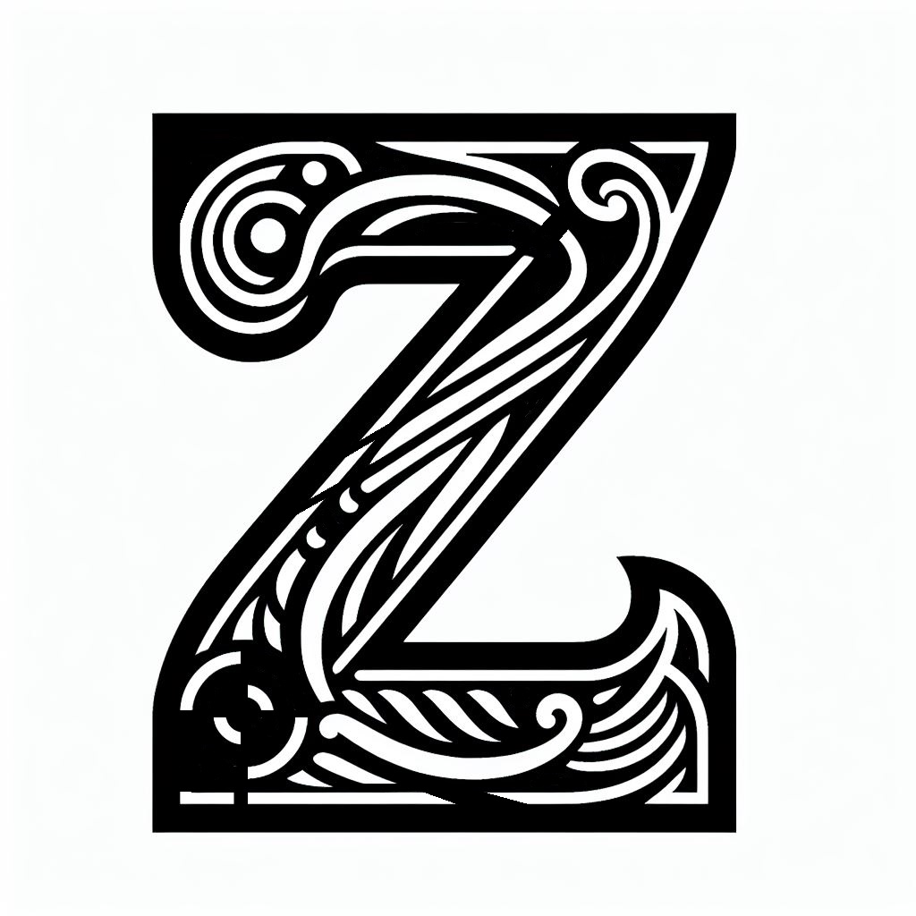 Stencil: letter Z (version3) by Nina Máčová | Download free STL model ...