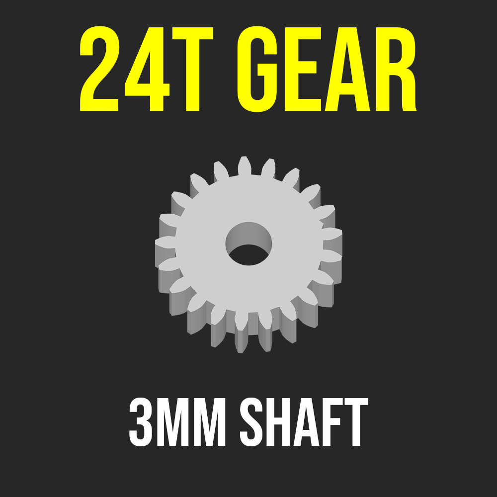 GEAR PINION 24T 3MM SHAFT MOTOR RC CAR CRAWLER
