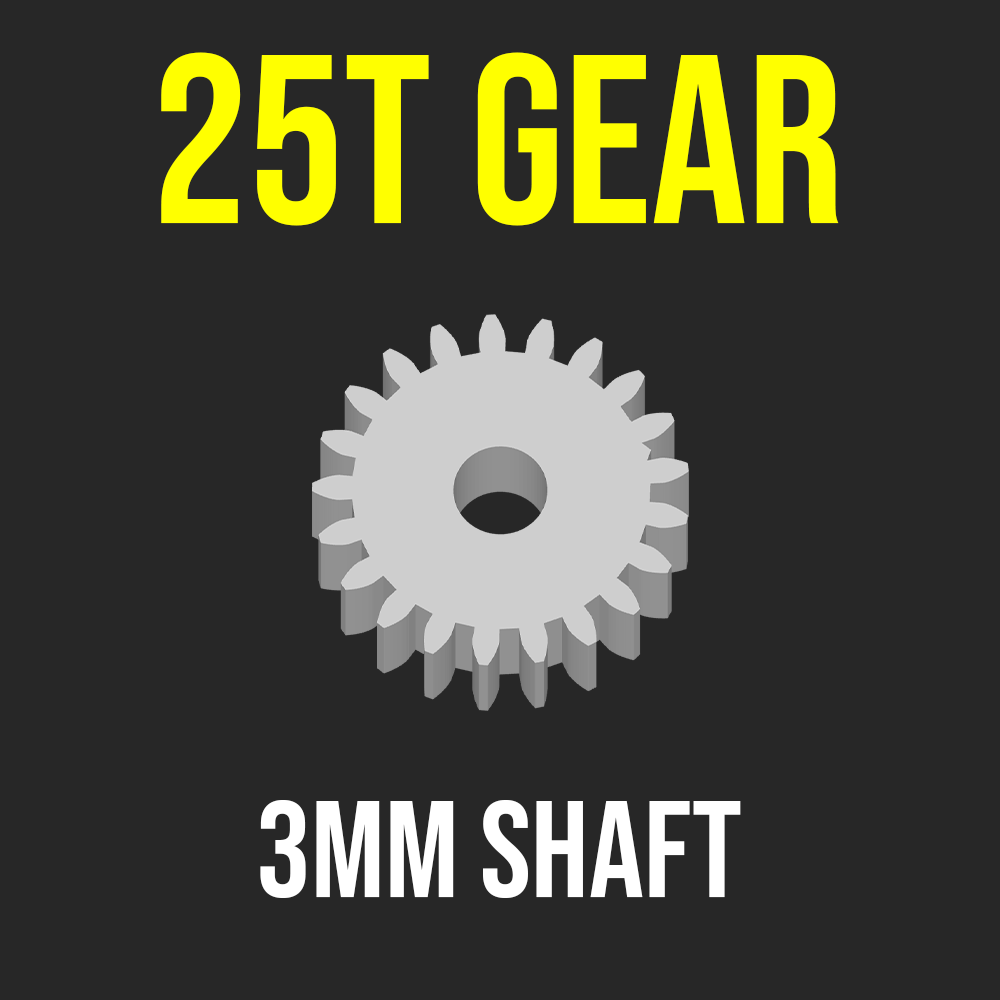 GEAR PINION 25T 3MM SHAFT MOTOR RC CAR CRAWLER