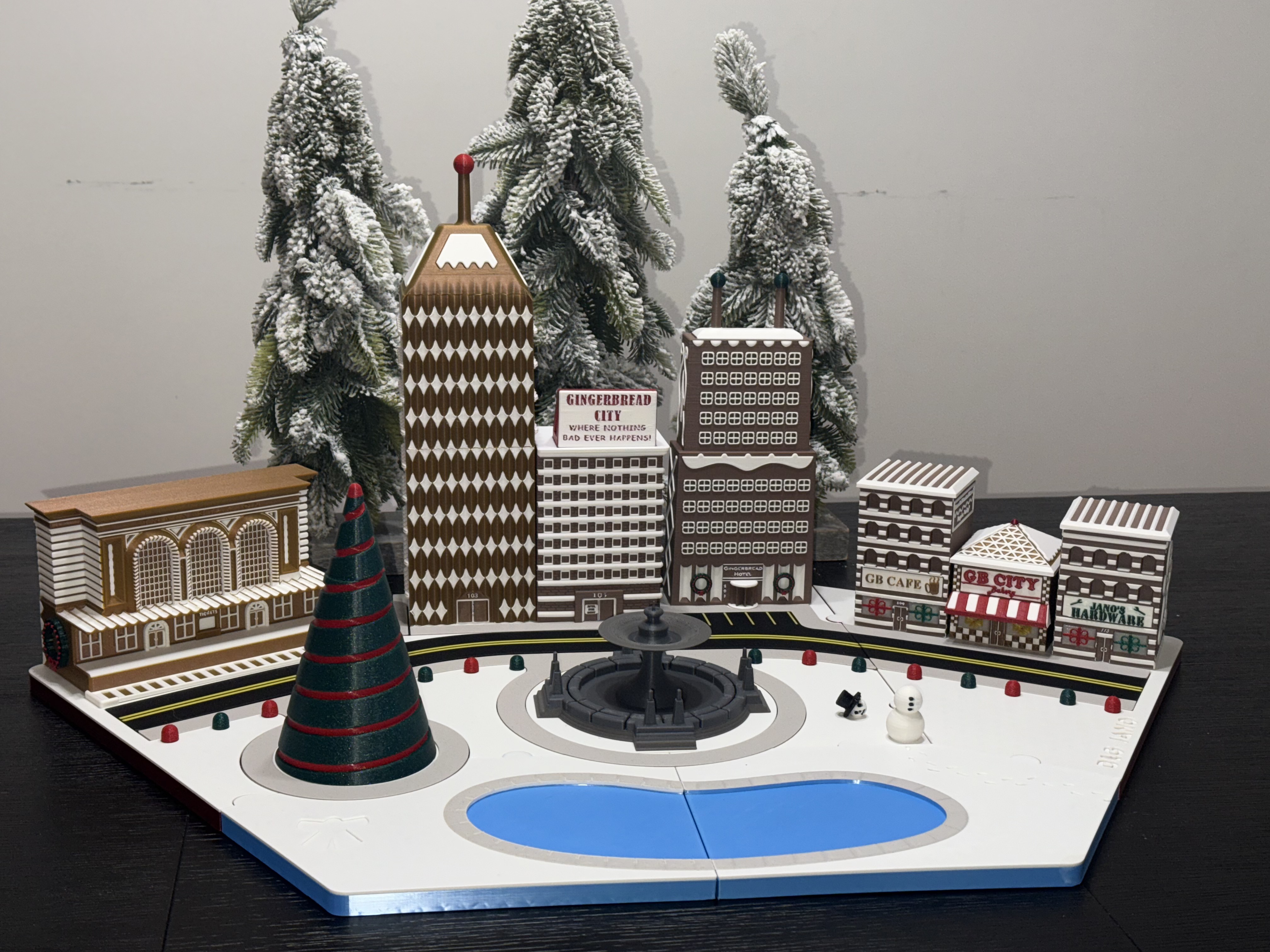 Festive Gingerbread Cityscape