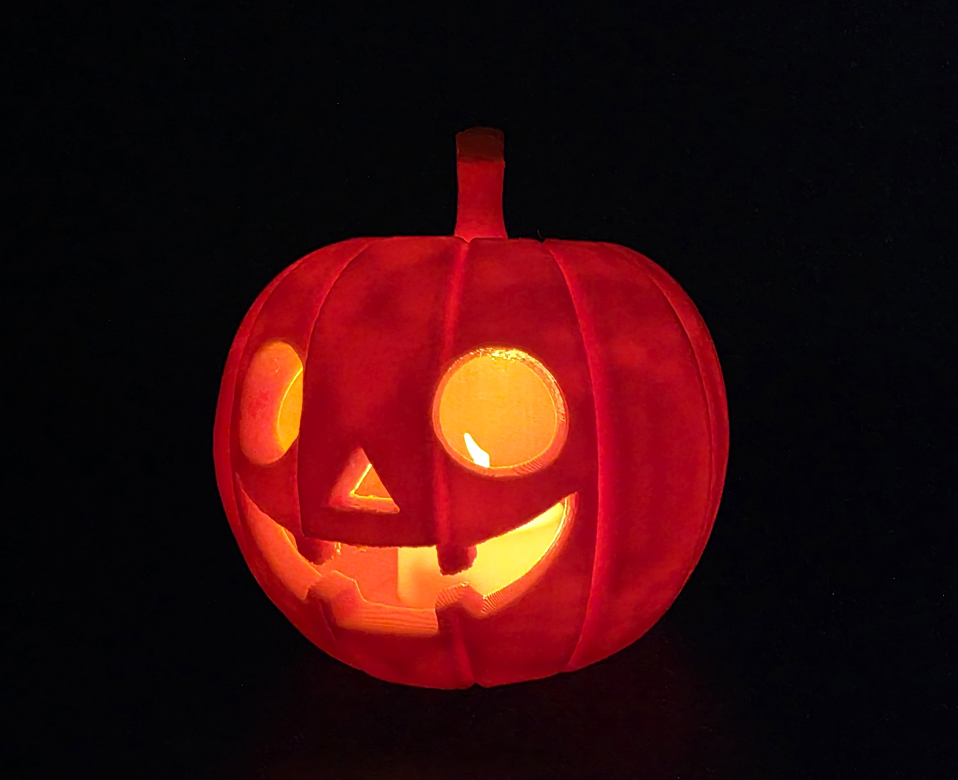Big-Eye Jack-o-Lantern w/Lid LED Tea Light Holder — miniatura 2