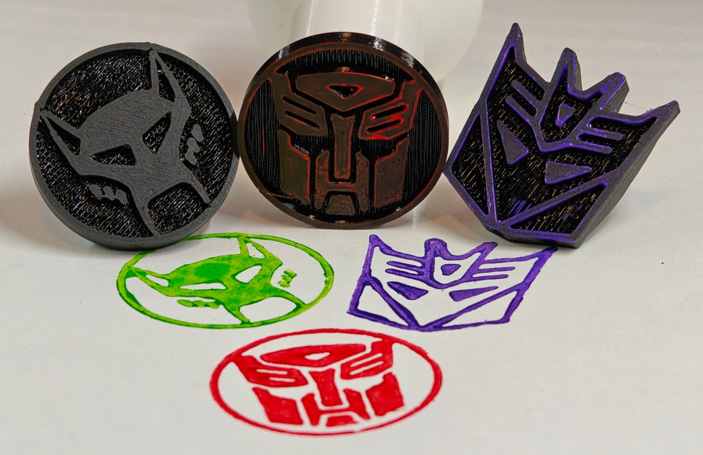Transformers Autobots and Decepticons Logo Ink Stamps