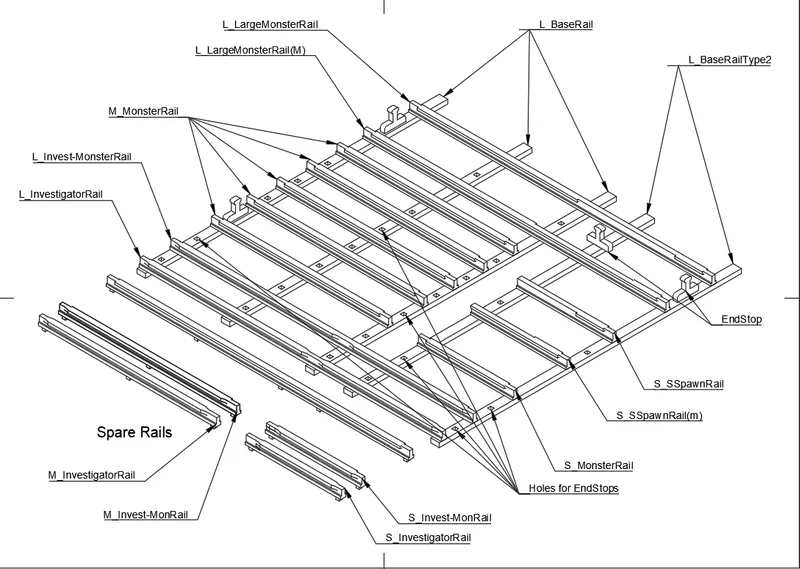 Monster Rails (holder) Mansions of Madness por kpb44cth | Descargar ...