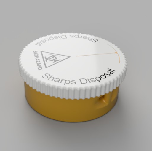 Portable Sharps Disposal Container by why not | Download free STL model ...