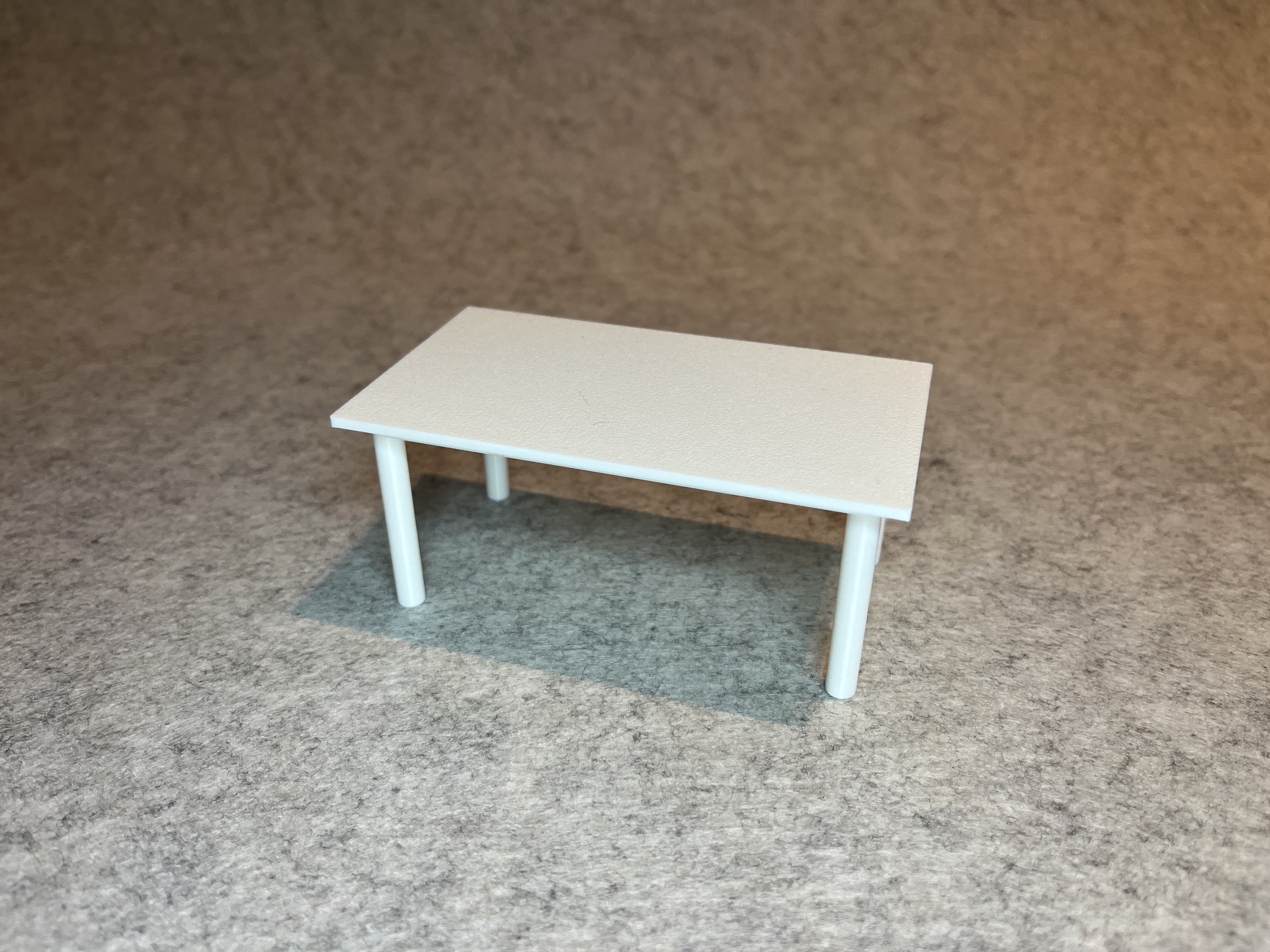 Kitchen table for dollhouse miniature house 1:18