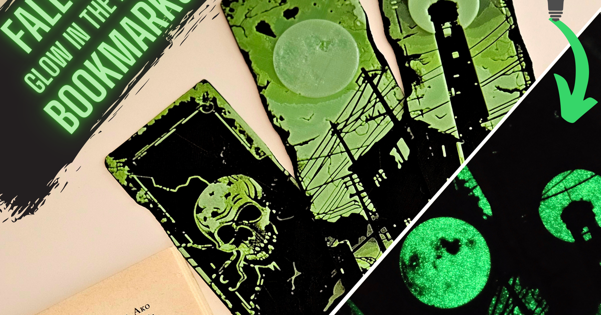 Fallout Glow in The Dark - Bookmarks Set by C3D | Download free STL ...