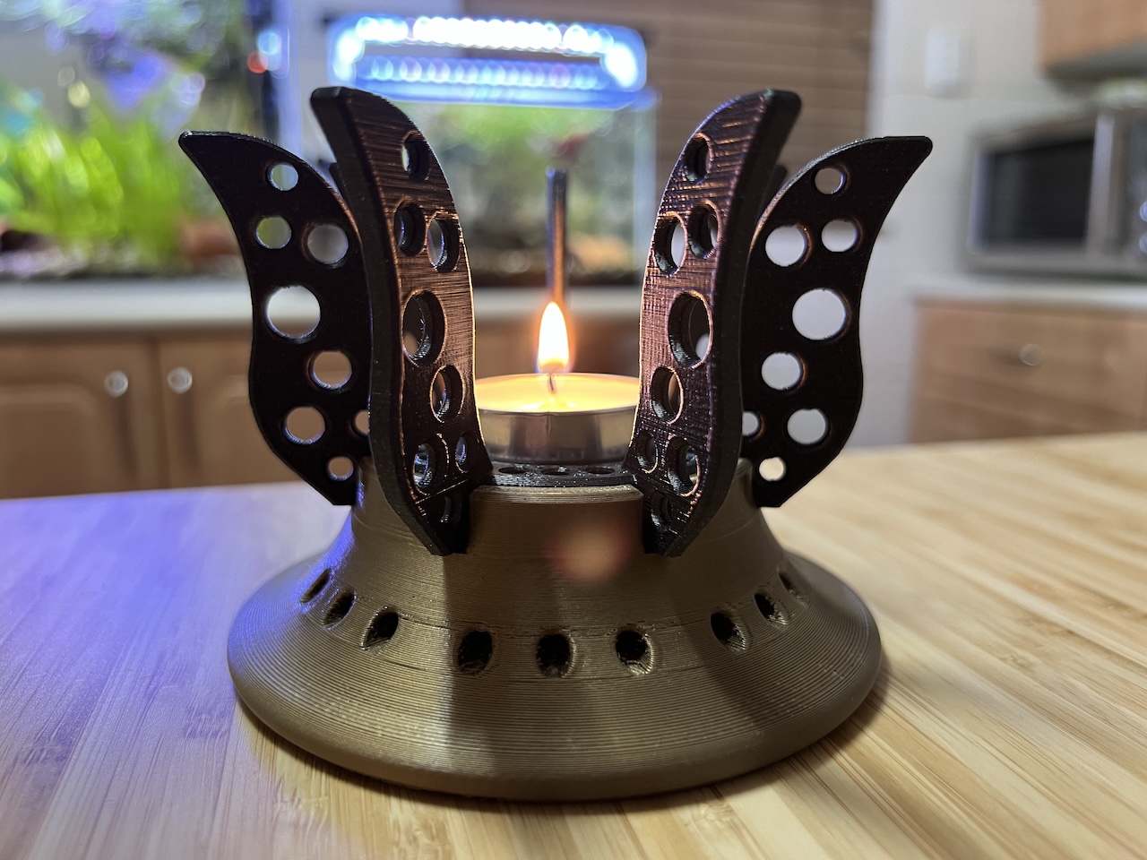 Miniatura 2 do modelo 3D Lotus Tea Light Lantern