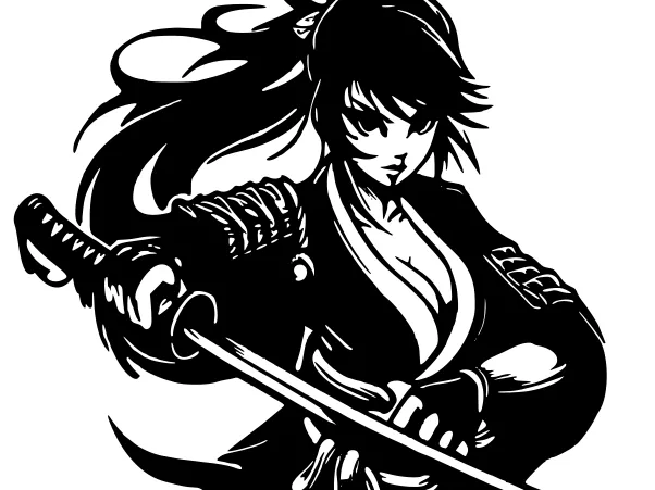 Female Samurai Warrior Wall Art