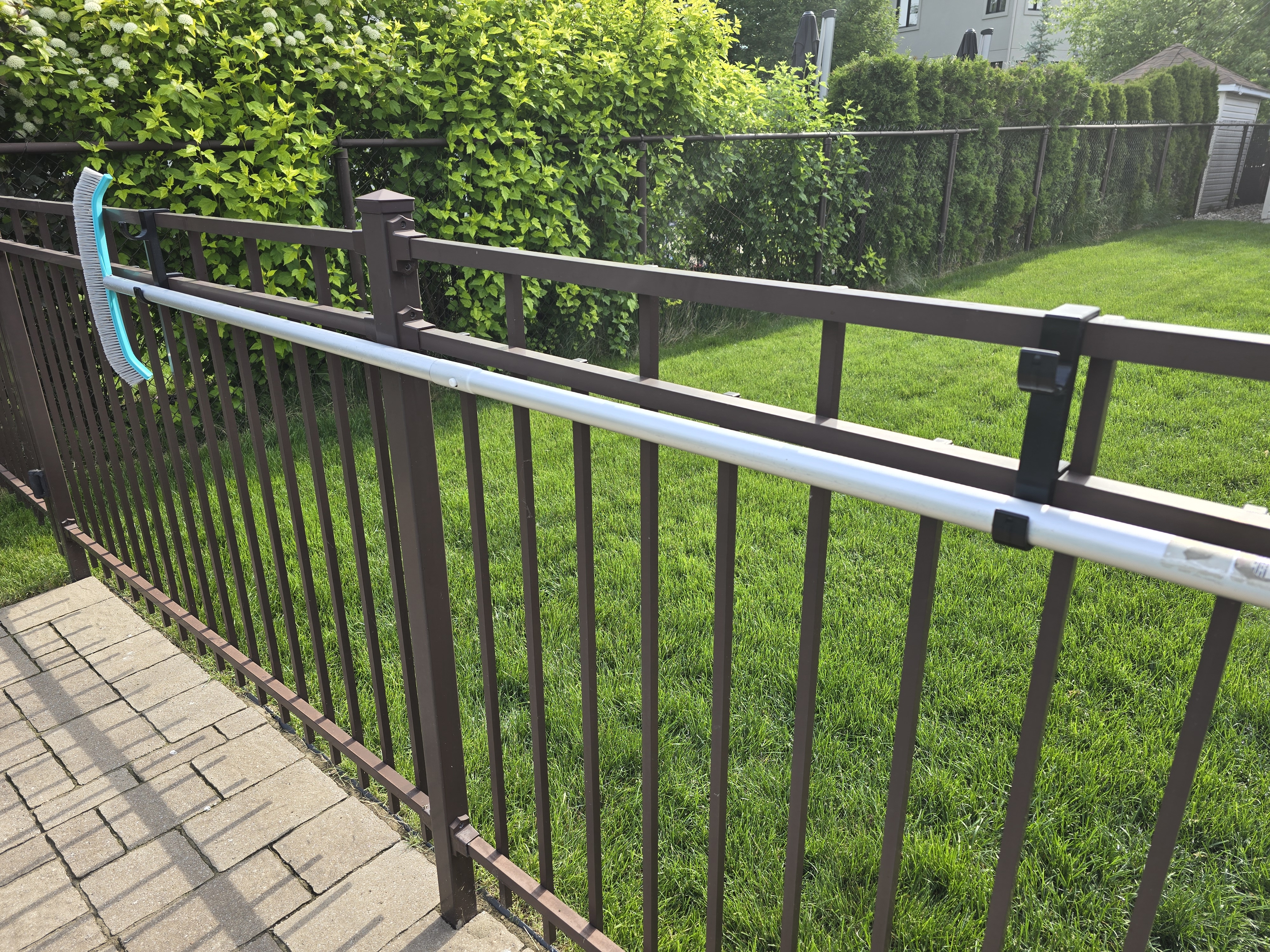 Double Hook Fence Bracket for Swimming Pool Poles (Single hook now available)