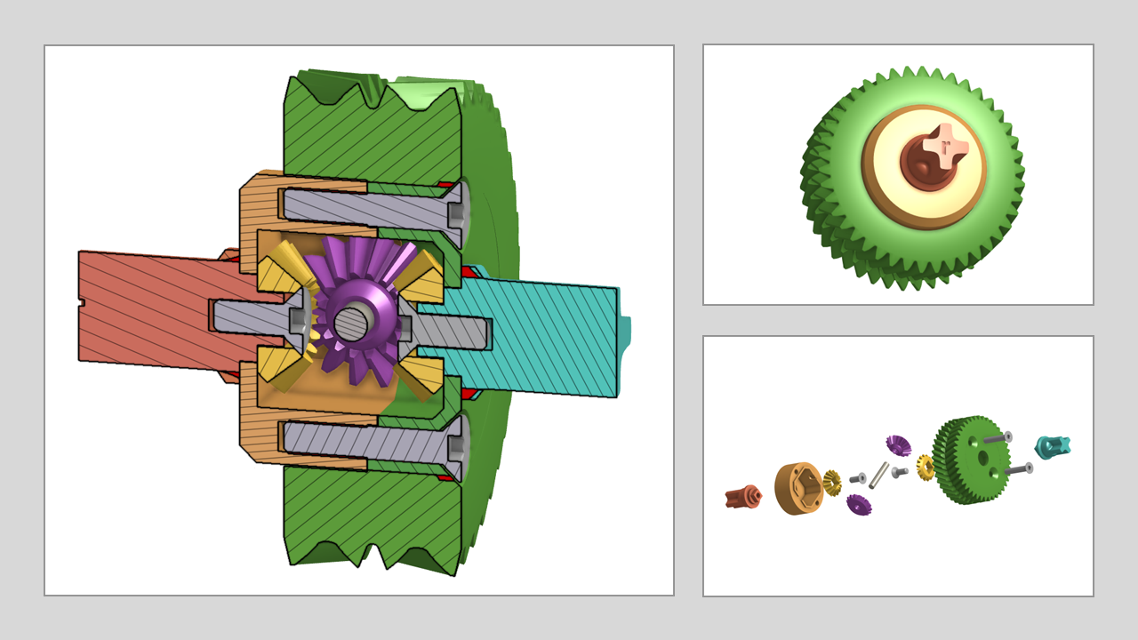 Center Differential for EXPLORER-MK1 3D PRINTED 1:10 RC CHASSIS 3D model thumbnail