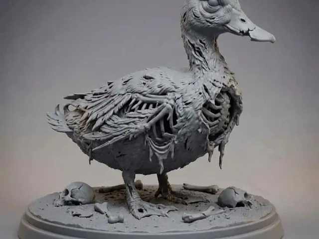 zombie duck statue