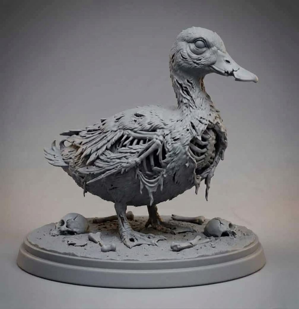 zombie duck statue