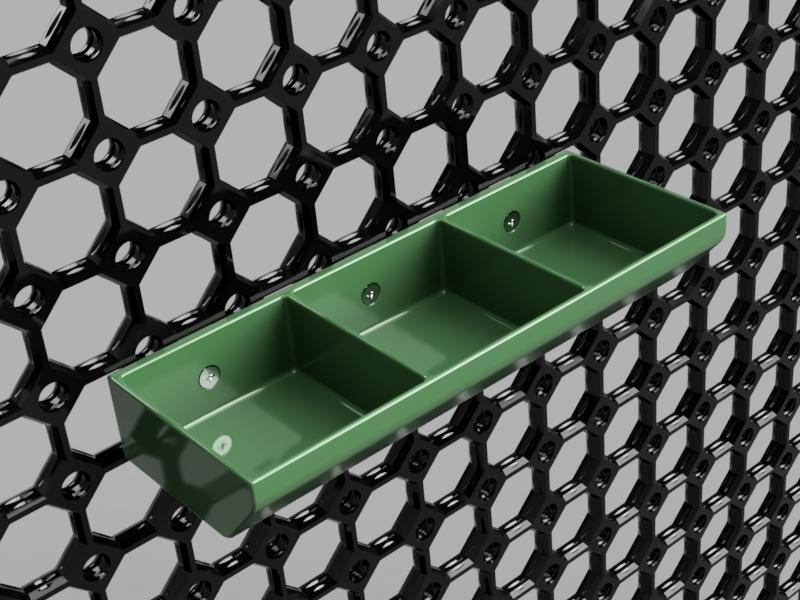 Bins for small parts for the multiboard