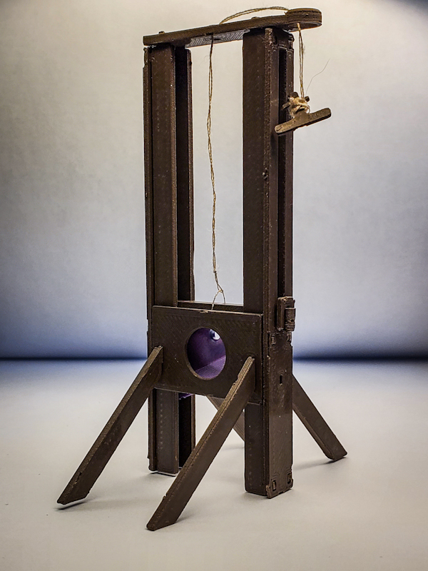 DIY miniature Guillotine kit card model (Tweaked - friendly tolerances ...